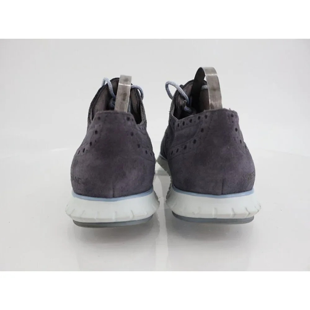 Cole Haan Women's ZeroGrand Oxford Sneaker Size 7.5 Wingtip Blue Suede Shoe